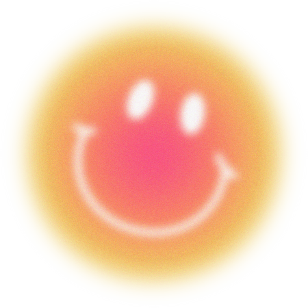 Blurry Glowing Gradient Smiling Face 